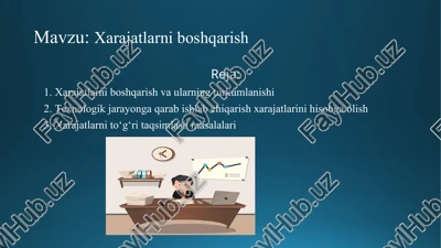 xarajatlarni boshqarish — PPTX
