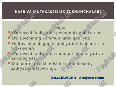 o’qituvchi faoliyatida pedagogik qobiliyatlar — PPTX