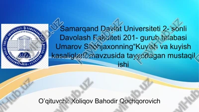 "kuyish va kuyish kasaliglari" — PPTX