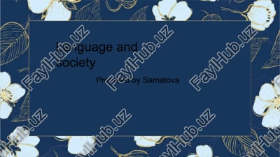 language and society — PPTX