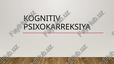 kognitiv psixokarreksiya — PPTX