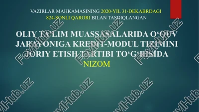 kredit-modul tizimi — PPTX