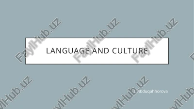 language and culture — PPTX
