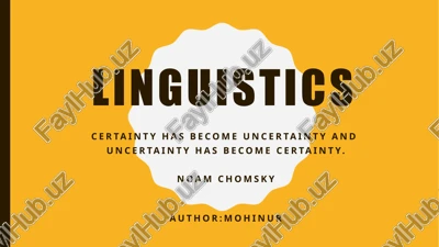 linguistics — PPTX