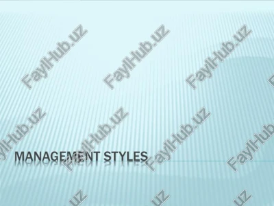 management styles — PPTX