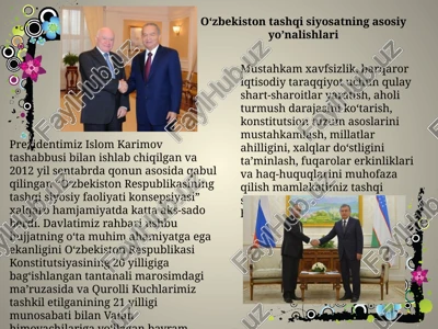 o‘zbekiston respublikasining tashqi siyosiy faoliyati konsepsiyasi — PPTX