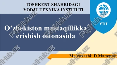 o'zbekiston mustaqillikka erishish ostida — PPTX