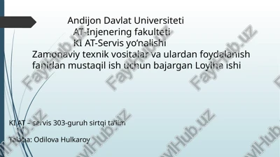 proyektorlar va ularning turlari — PPTX