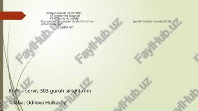 simsiz tarmoqlar bilan ishlash — PPTX