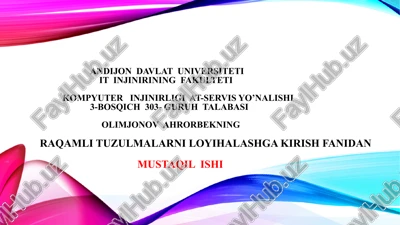 multiplexer va demultiplexers xemalarini loyihalash — PPTX