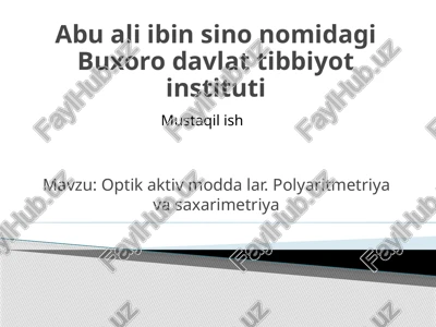 optik faol moddalar — PPTX