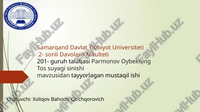 tos suyagi sinishi — PPTX