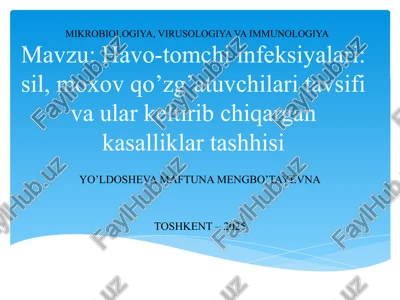 havo-tomchi infeksiyalar — PPTX