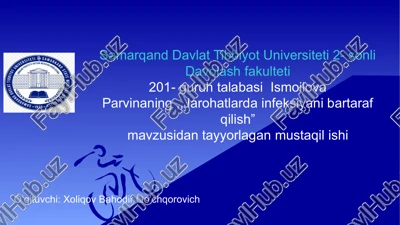 jarohatlarda infeksiyani bartaraf qilish — PPTX