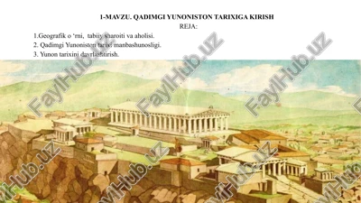 qadimgi yunoniston tarixiga — PPTX
