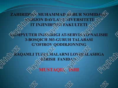 fpga va mikrokontrollerlarda xavfsizlik — PPTX
