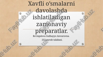 zamonaviy kimyoterapiya preparatlari — PPTX