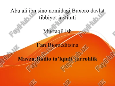 radio to’lqinli jarrohlik — PPT