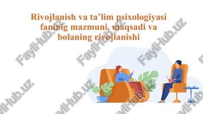 rivojlanish va ta'lim psixologiyasi — PPTX