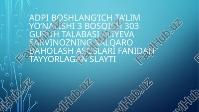 talis dasturi mazmuni va mohiyati — PPTX