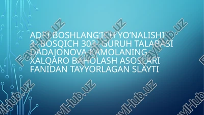 pisa - xalqaro o'quvchilarni baholash dasturi — PPTX