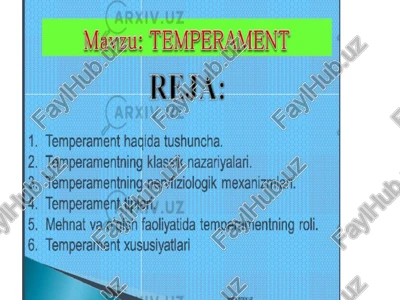 temperament — PPTX