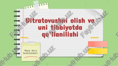 ultratovushni olish va uniti tibbiyot da qo'llanilishi — PPTX