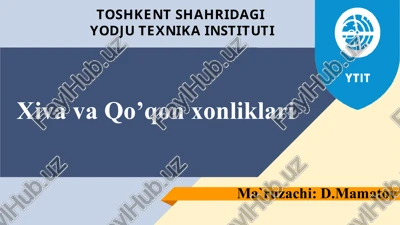 xiva va qo’qon xonliklari — PPTX