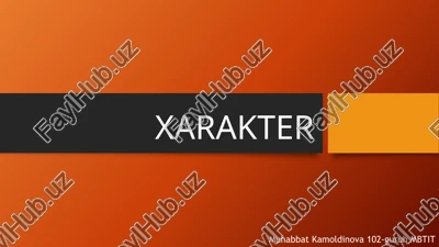 xarakter — PPTX