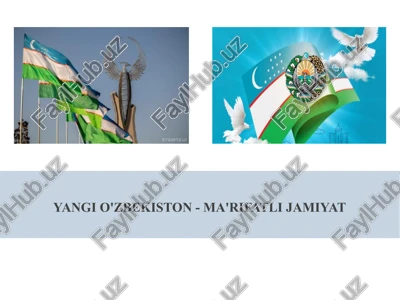 yangi o'zbekiston - ma'rifatli jamiyat — PPTX