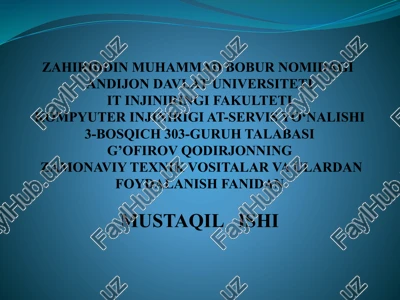kompyuterning asosiy qurilmalari — PPTX