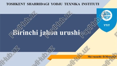 birinchijahonurushi — PPTX