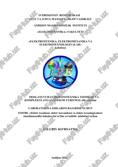 elektrotexnika, elektromexanika va elektrotexnologiyalar — DOCX