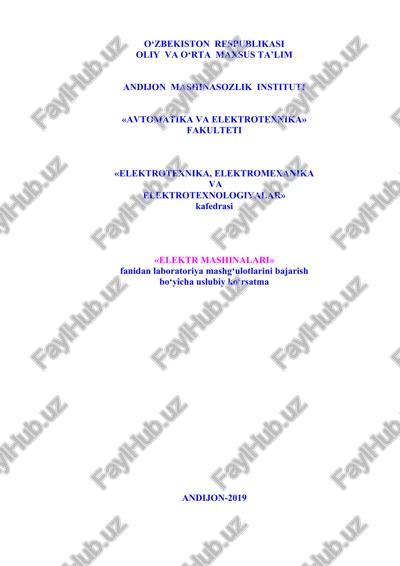 laboratoriya mashg'ulotlari — DOCX