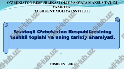 o‘zbekiston respublikasining tashkil topishi va uning tarixiy ahamiyati — PPTX