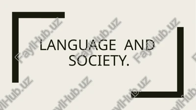 language and society — PPTX