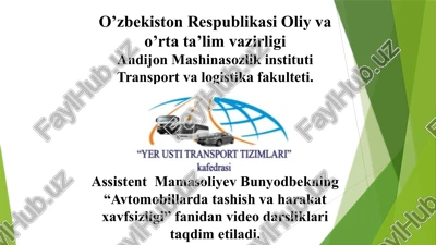 transport vositasini tanlash — PPTX