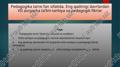 pedagogika tarixi — PPTX