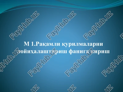 raqamli elektronika — PPTX
