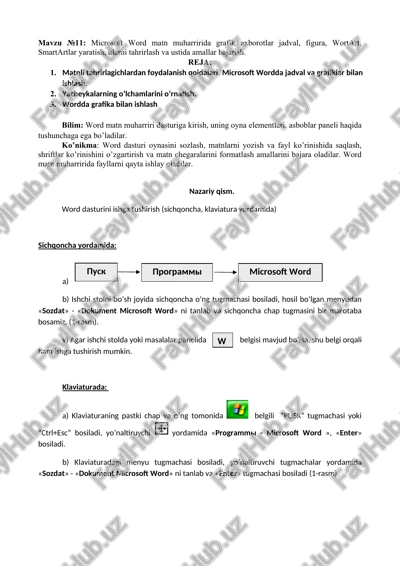 microsoft word matn muharriri — DOCX