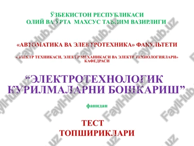 test topshiriklari — PPTX