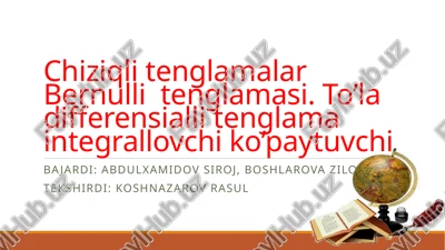chiziqli differensial tenglamalar — PPTX