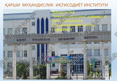 simmetrik tashkil etuvchilar usuli yordamida nosimmetrik qisqa tutashuv nuqtasida tok va kuchlanishni aniqlash — PPTX