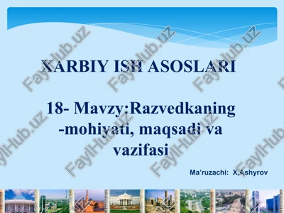 xarbiy ish asoslari — PPT