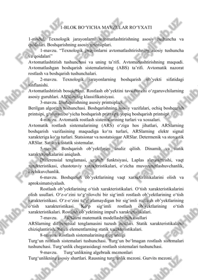 avtomatlashtirishning asosiy tushuncha va qoidalari — DOCX