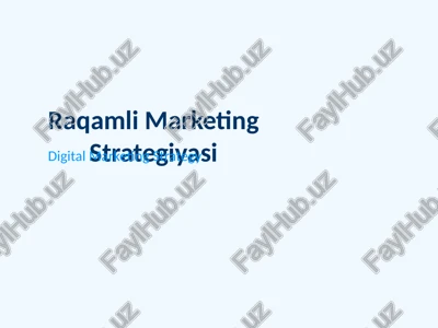 taqdimot raqamli marketing mavzusi asosida — PPTX