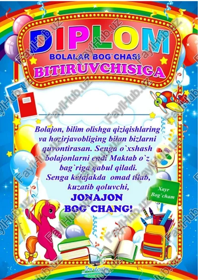 diplom bog'cha — PDF