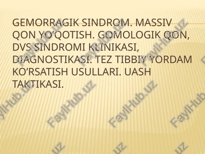 gemorragiksindrom — PPTX