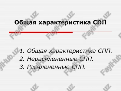 obshaya xarakteristika spp — PPTX