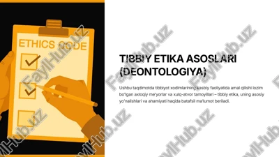 tibbiy etika asoslari (deontologiya) — PDF